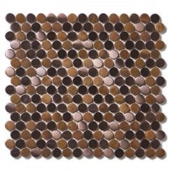 Victorian Penny Copper 29.5cm x 31.5cm Mosaic Tile