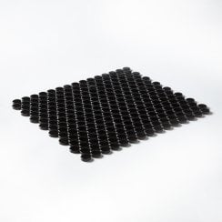 Victorian Penny Gloss Black 31.5cm x 29.4cm (1.9cm x 1.9cm) Mosaic Tile