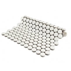 Victorian Penny Gloss White 31.5cm x 29.4cm (1.9cm x 1.9cm) Mosaic Tile