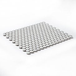 Victorian Penny Gloss White 31.5cm x 29.4cm (1.9cm x 1.9cm) Mosaic Tile