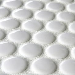 Victorian Penny Gloss White 31.5cm x 29.4cm (1.9cm x 1.9cm) Mosaic Tile