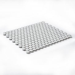 Victorian Penny Matt White 31.5cm x 29.4cm (1.9cm x 1.9cm) Mosaic Tile