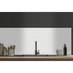 Victorian Penny XL Gloss White 33cm x 31.2cm (2.8cm x 2.8cm) Mosaic Tile