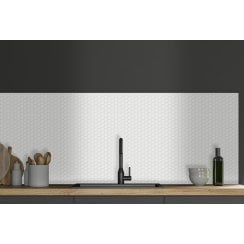 Victorian Penny XL Matt White 33cm x 31.2cm (2.8cm x 2.8cm) Mosaic Tile