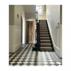 Victorian Plain Black Tile 20cm x 20cm Wall and Floor Tile
