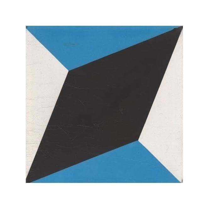 Vintage BW06 Blue 20cm x 20cm Wall & Floor Tile