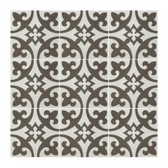 Vintage Firenze Light Grey 20cm x 20cm Wall & Floor Tile