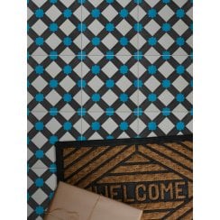 Vintage FL043A Blue 20cm x 20cm Wall & Floor Tile