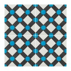 Vintage FL043A Blue 20cm x 20cm Wall & Floor Tile