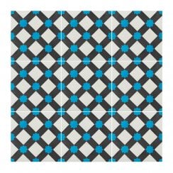 Vintage FL043A Blue 20cm x 20cm Wall & Floor Tile