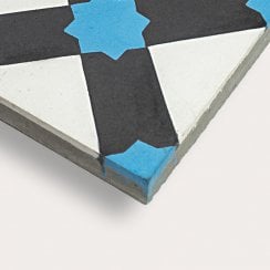 Vintage FL043A Blue 20cm x 20cm Wall & Floor Tile