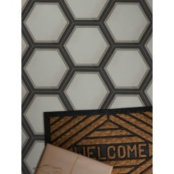 Vintage Hexagon Grey 20cm x 20cm Wall & Floor Tile