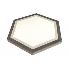 Vintage Hexagon Grey 20cm x 20cm Wall & Floor Tile