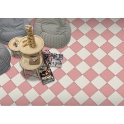 Vodevil Coral Pink 20cm x 20cm Wall & Floor Tile
