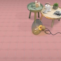 Vodevil Coral Pink 20cm x 20cm Wall & Floor Tile
