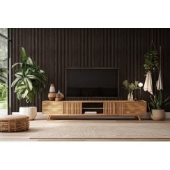 Walnut Brown Acoustic Wood Panel 240cm x 60cm x 21mm