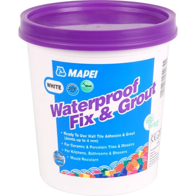 Waterproof Fix and Grout For Walls White 3.7kg
