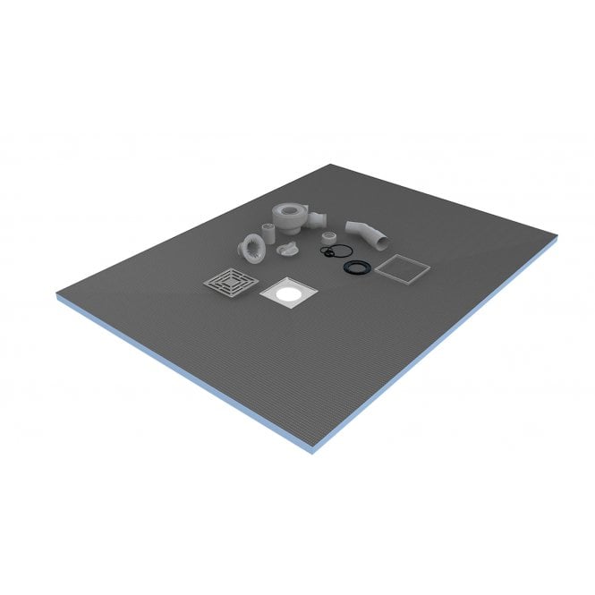 Wet Room Shower Tray Kit 1000mm x 1200mm Off Set Drain 20mm