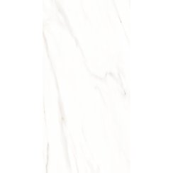 Whisper White Marble Effect Rectified Gloss Porcelain 30cm x 60cm Wall and Floor Tile