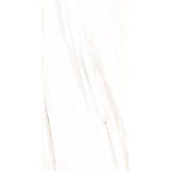 Whisper White Marble Effect Rectified Gloss Porcelain 30cm x 60cm Wall and Floor Tile
