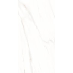Whisper White Marble Effect Rectified Gloss Porcelain 30cm x 60cm Wall and Floor Tile