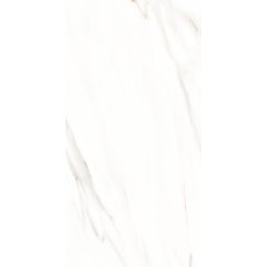 Whisper White Marble Effect Rectified Gloss Porcelain 30cm x 60cm Wall and Floor Tile