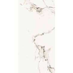 White Marble Effect Rectified Gloss Porcelain 30cm x 60cm Wall and Floor Tile