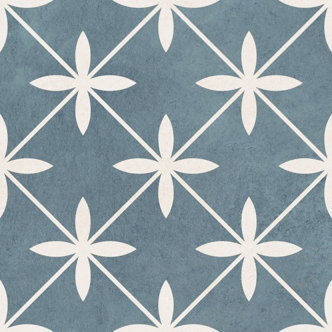 Wicker Blue 33cm x 33cm Floor Tile