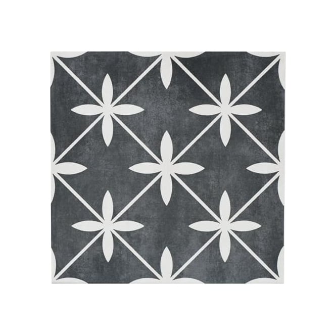 Wicker Charcoal 33cm x 33cm Floor Tile