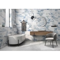 Windsor Blue Decor 25cm x 50cm Wall Tile