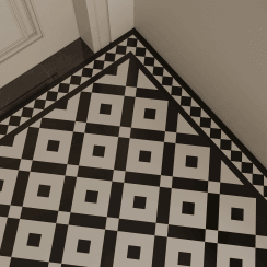 Winston Snow and Midnight Enfield 39.4cm x 39.4cm (9.5cm x 9.5cm) XL Mosaic Tile