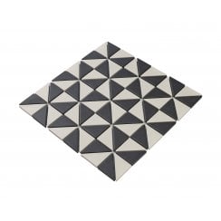 Winston Snow and Midnight Matlock 27.5cm x 27.5cm Mosaic Tile
