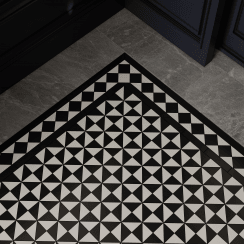 Winston Snow and Midnight Matlock 27.5cm x 27.5cm Mosaic Tile